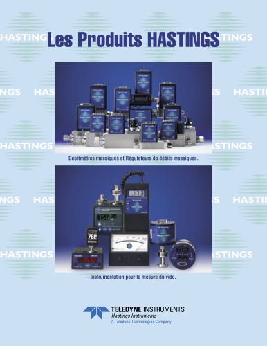 Les Produits de Teledyne Hastings Instruments