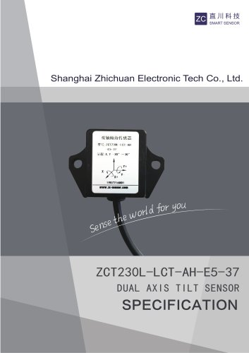 ZCT230L-LCT-AH-E5-37 dual axis mems machinery tilt sensor digital output