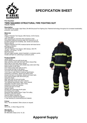 TWIN SQUARE® STRUCTURAL FIRE FIGHTING SUIT