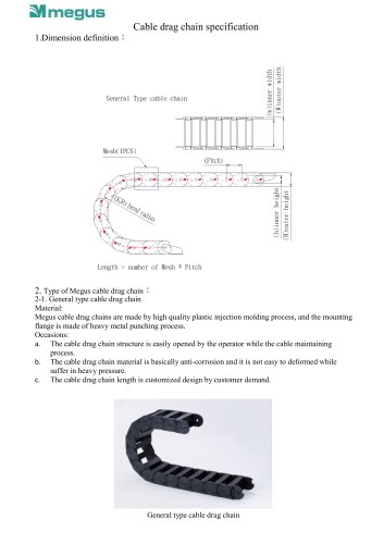 Cable chains specification-ENG