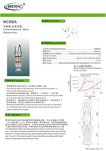 Balancing valve MCBBA series