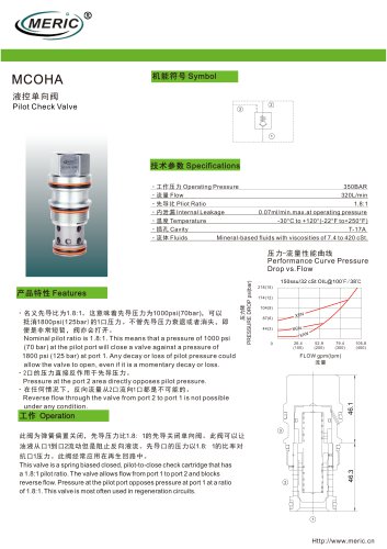 Pilot-operated check valve MCOHA series