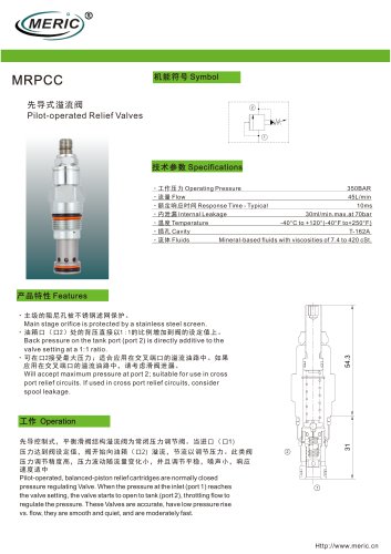 Pilot-operated relief valve MRPCC series