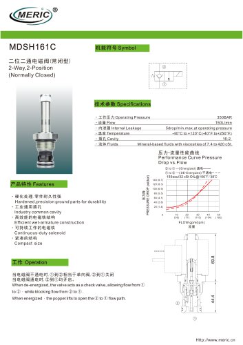 Spool hydraulic directional control valve MDSH161C