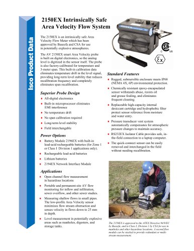 2150EX Intrinsically Safe Area Velocity Flow System