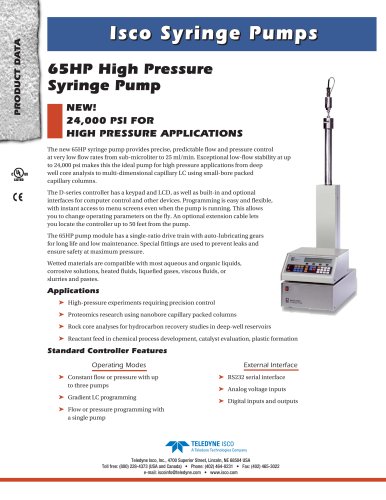 65HP Syringe Pump 