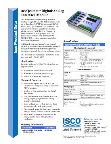 accQcomm™ Digital/Analog Interface Module