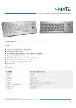 MATE MKA-66-BM Desktop Metal Keyboard with Trackball