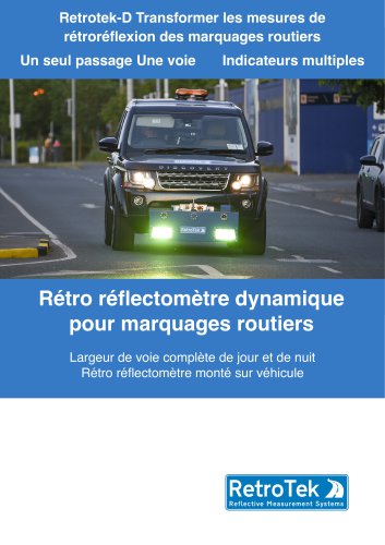 Rétro réflectomètre dynamique pour marquages routiers