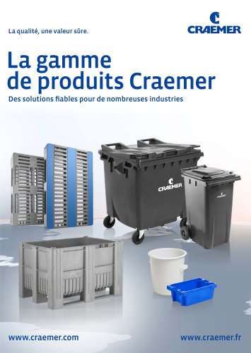 La gamme de produits Craemer