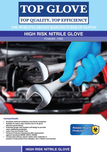 HIGH RISK NITRILE GLOVE