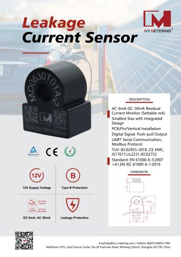 IVY Leakage Current Sensor MD0630T01A-2