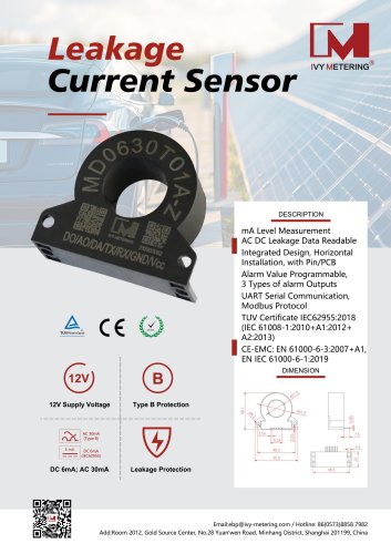IVY Leakage Current Sensor MD0630T01A-Z