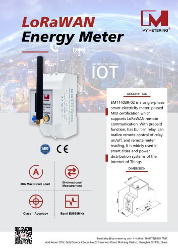 IVY LoRaWAN Smart Meter EM114039-02