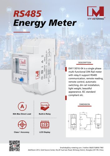 IVY RS485 Smart Meter EM113016-04