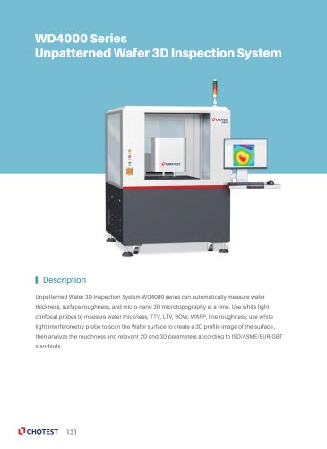 Unpatterned Wafer 3D Inspection System-WD4000 Series