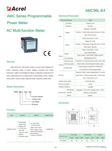 AMC96L-E4/KC Multifunction Meter