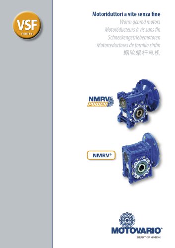 Worm gear reducers - Technical catalogue - VSF/2012/REV.0