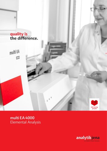 multi EA 4000: macro elemental analysis