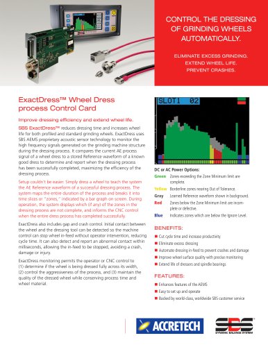 ExactDress™ Wheel Dress process Control Card Data Sheet