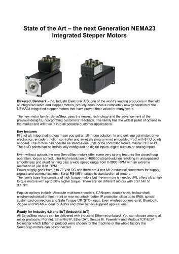 Integrated ServoStep NEMA23