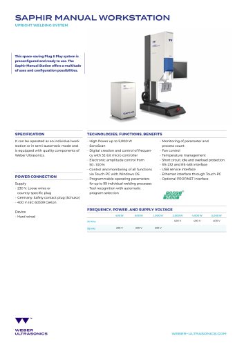 SAPHIR SYSTEM MANUAL WORKSTATION