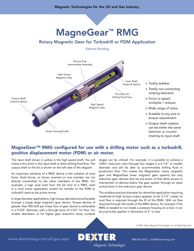 MagneGear Linear and Rotary Magnetic Gears Data Sheet