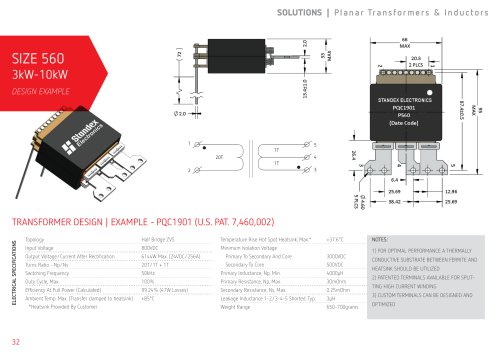 3kW-10kW Planar Transformers | Size 560