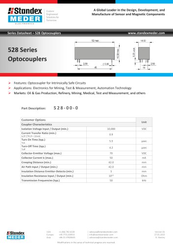 Optocoupler 528 Series