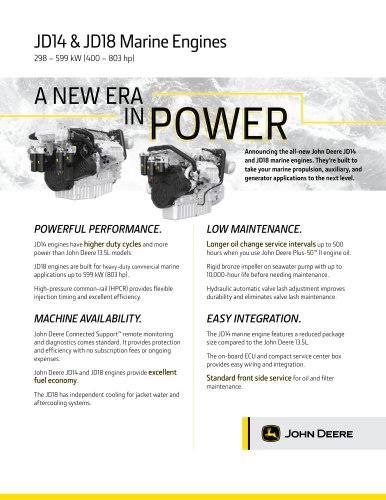 JD14 & JD18 Marine Engines