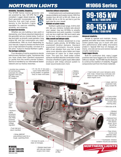  60 Hz / 1800 rpm: 160 kW M1066 marine generator