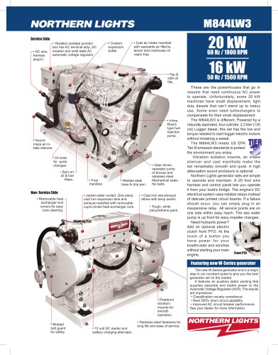 60 Hz / 1800 rpm: 20 kW M844LW3 marine generator