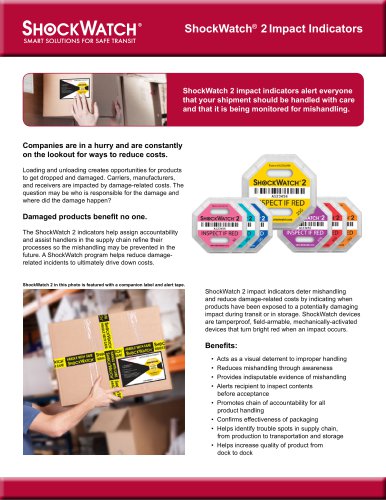 2016 ShockWatch® 2 Impact Indicators