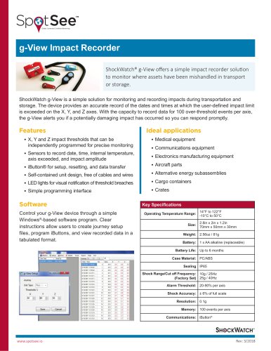 2018 g-View Impact Recorder