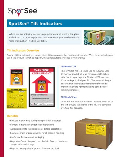 SpotSee® Tilt Indicators