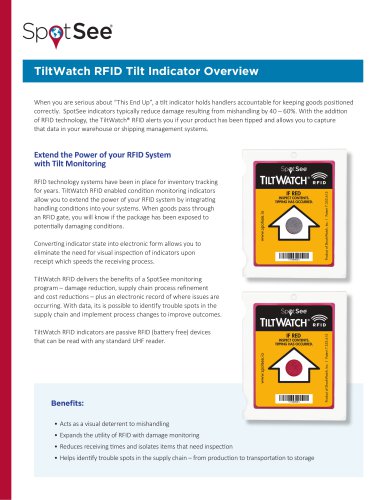 TiltWatch RFID Tilt Indicator Overview