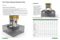 Yz27 deep drawing hydraulic press