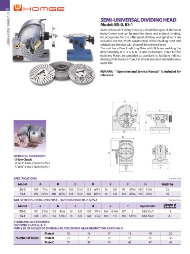 BS Semi Universal Dividing Head