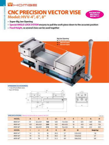 CNC PRECISION VECTOR VISE_ HVV-4",6",8"