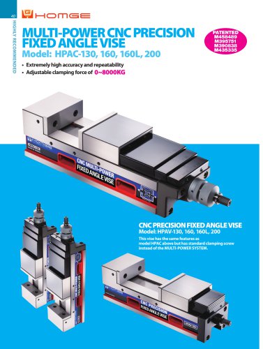 HPAC MULTI-POWER CNC PRECISION FIXED ANGLE VISE