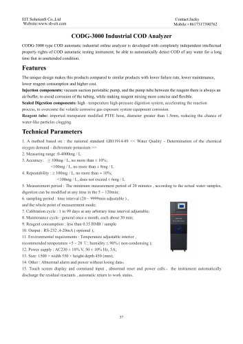 CODG-3000 Industrial COD Analyzer