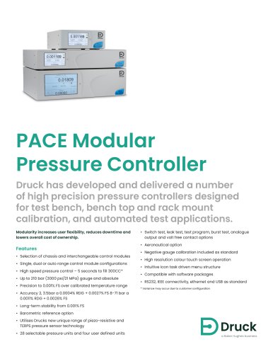 PACE Modular Pressure Controller