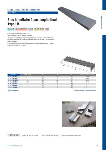 BLOCS LAMELLAIRES ET ACCESSOIRES