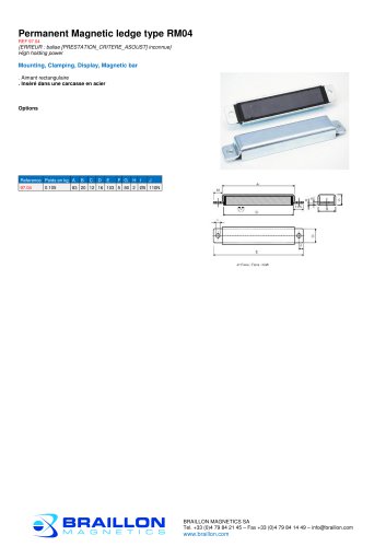 Permanent Magnetic ledge type RM04