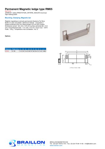 Permanent Magnetic ledge type RM05