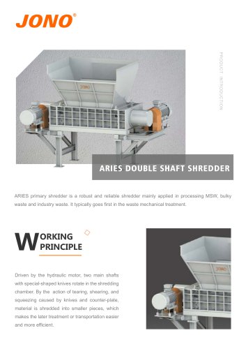 Aries Double Shaft Shredder - Jono