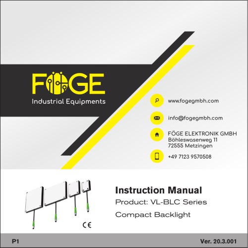 Compact Backlight VL-BLC Series