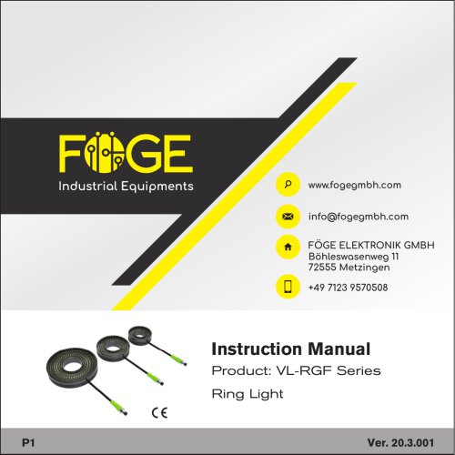 Ring Light VL-RGF Series