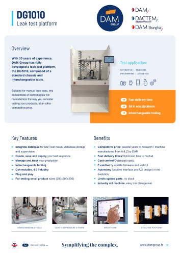 DG1010 Leak test platform