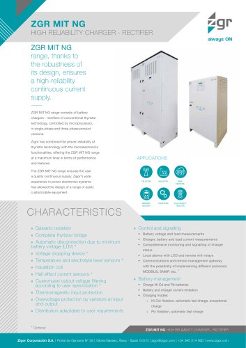 Thyristor-based charger-rectifier | ZGR MIT NG